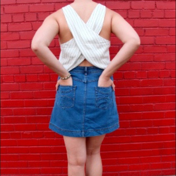 Cream and white linen tank - Picture 3 of 4